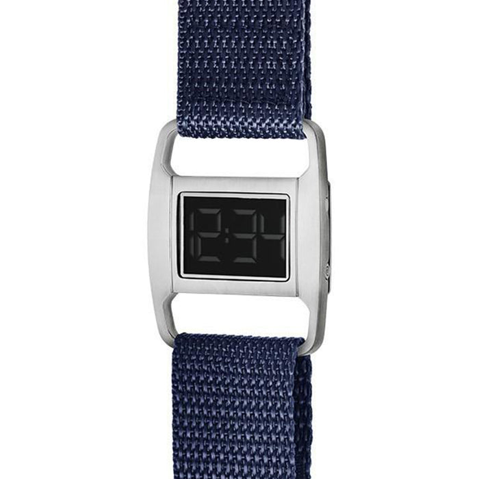 Void Womens Stainless Steel Case Navy Nylon Strap Black Dial Silver Watch - PXR5-BR/NY