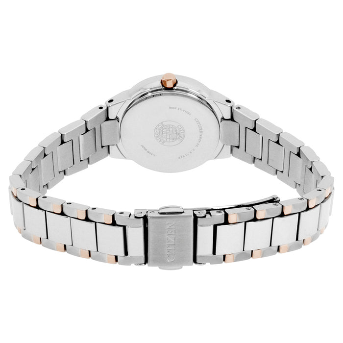 Citizen Womens Eco-Drive Silhouette Sport Stainless Watch - Silver Bracelet - Pearl Dial - EW1676-52D