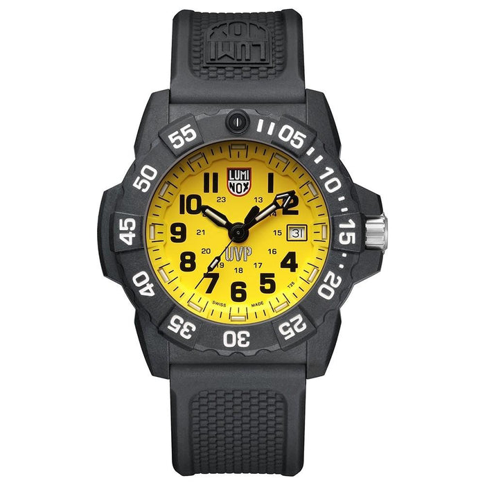 Luminox Men's Special Edition 3500 Series Black Polyurethane Band Yellow Analog Dial Quartz Watch with Extra Nylon Band & Changing Tool & Compass - XS.3505.SC.SET - WatchCo.com