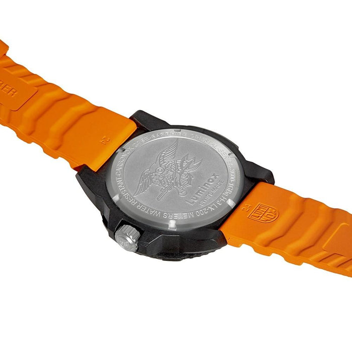 Luminox Men's Navy Seal 3600 Series Orange Rubber Band Navy Blue Dial Quartz Analog Watch - XS.3603 - WatchCo.com