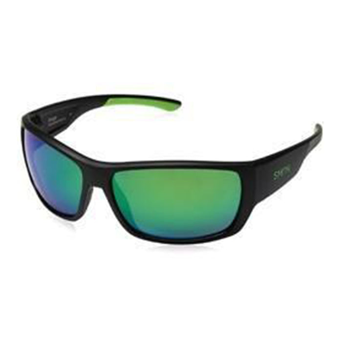 Smith Forge Unisex Matte Black Frame Green Mirror Polarized Lens Rectangular Sunglasses - FGPPGMMB