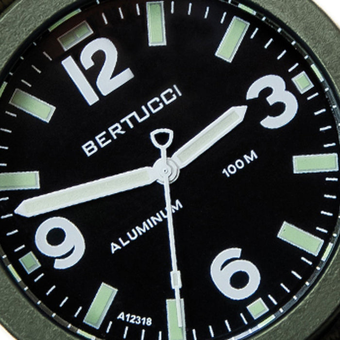 Bertucci A-6A Experior Mens Coyote Nylon Band Marine Black Japan Quartz Dial Watch - 16506