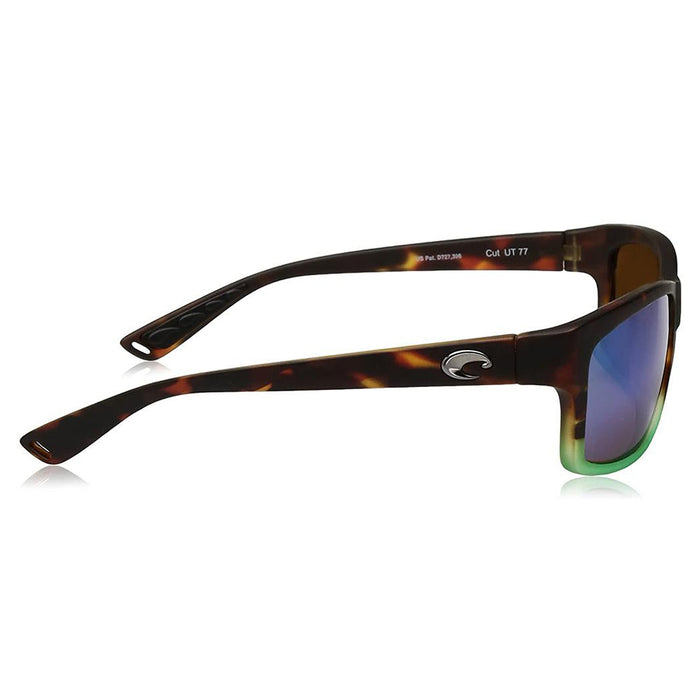 Costa Del Mar Mens Cut Matte Tortuga Fade Frame Green Mirror 580G Polarized Lens Sunglasses - UT77OGMGLP