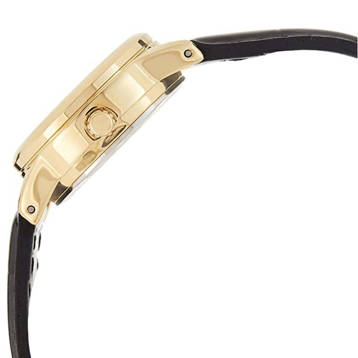 Casio Women's White Dial Black Leather Band Quartz Watch - LTP-V002GL-7BUDF