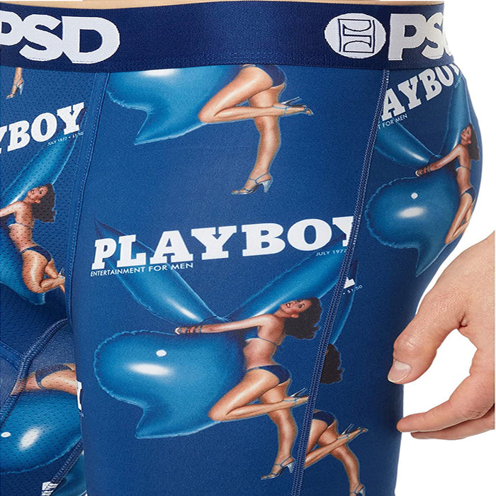 PSD Men's Blue Playboy Balloon Boxer Briefs Underwear - 422180014-BLU