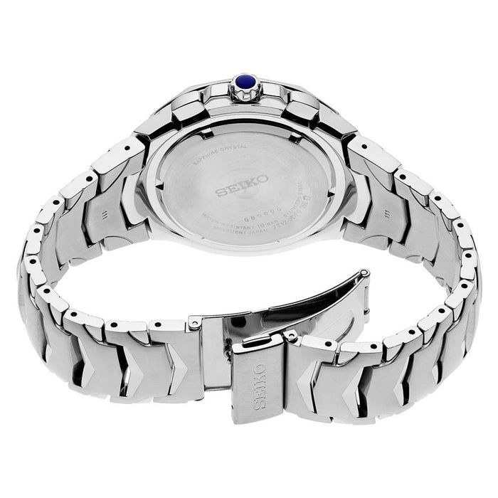 Seiko Men's Blue Dial Sillver Stainless Steel Band Chronograph Quartz Watch - SRWZ21