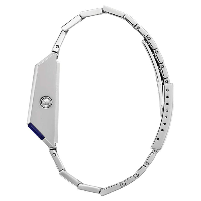 Bulova Unisex Blue Dial Silver Stainless Steel Band Quartz Watch - 96C139