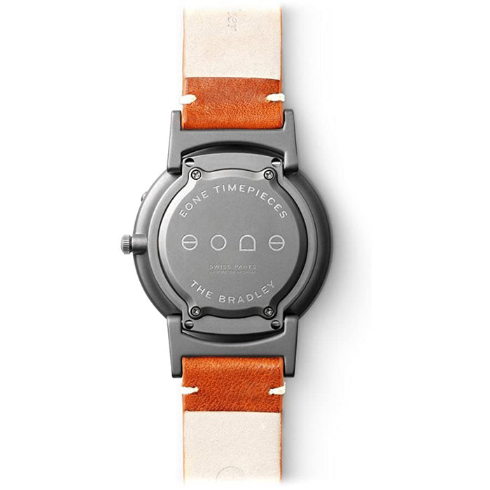 Eone Unisex Bradley KBT Gray Orange Leather Band Quartz Watch - BR-KBT