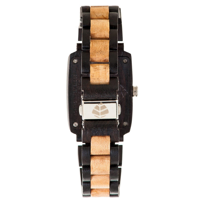 Tense Mens Alpine Multifunction Dark Sandalwood Wood Case and Bracelet Beige Dial Two-tone Watch - J8302WM
