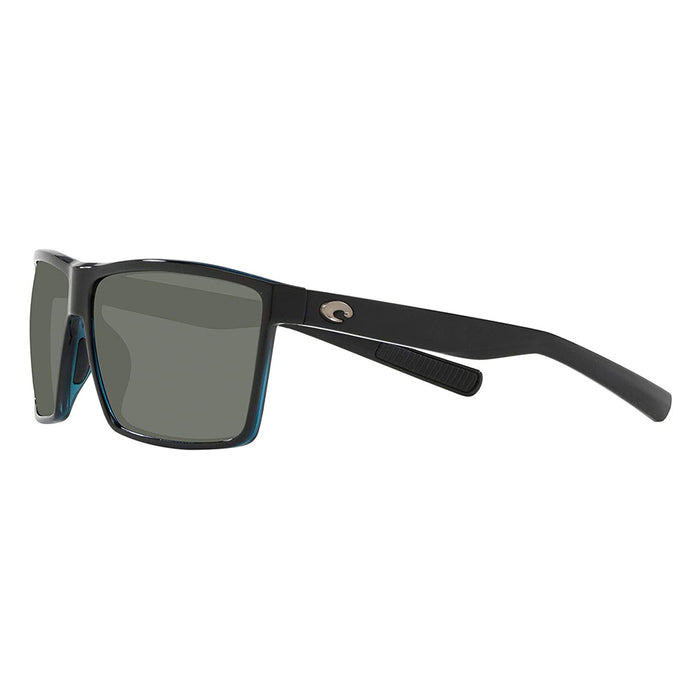 Costa Del Mar Mens Rincon Shiny Black Frame Grey Polarized 580g Lens Sunglasses - RIN11OGGLP