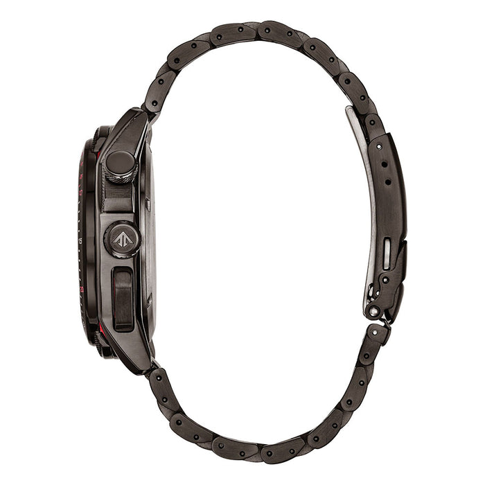 Citizen Promaster SST Mens Black Stainless Steel Bracelet Band Black Quartz Dial Watch - JW0137-51E