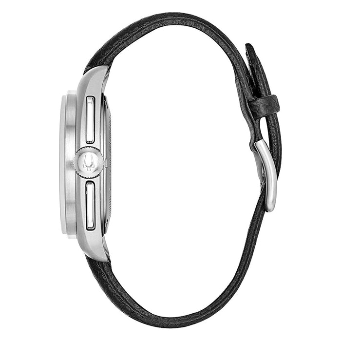 Bulova Men's Black Dial Leather Band Chronograph Quartz Watch - 96B251