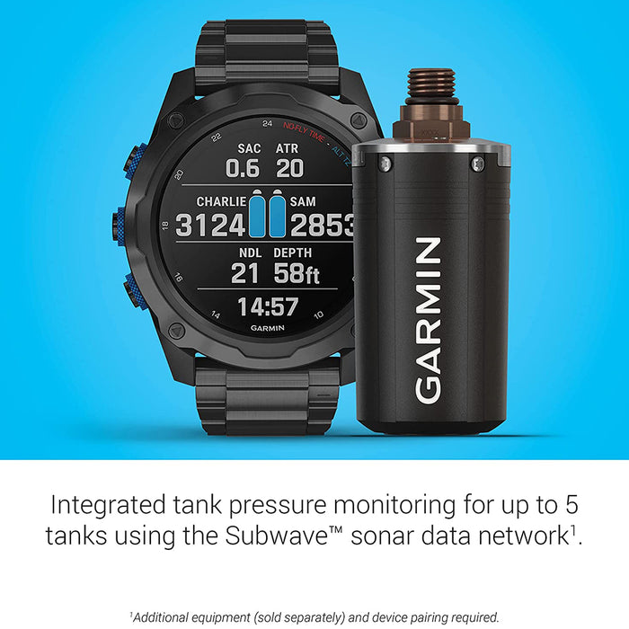 Garmin Mk2i Descent T1 Style Multisport Training Smart Features Titanium Gray Smaller Sized Smart Watch - 010-02132-02