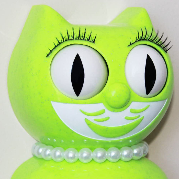 Kit Cat Lady Fun Chartreuse Klock - LBC-41