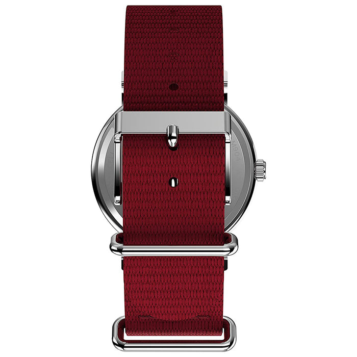 Timex Men's White Dial Red Nylon Band Quartz Watch - 2V29900