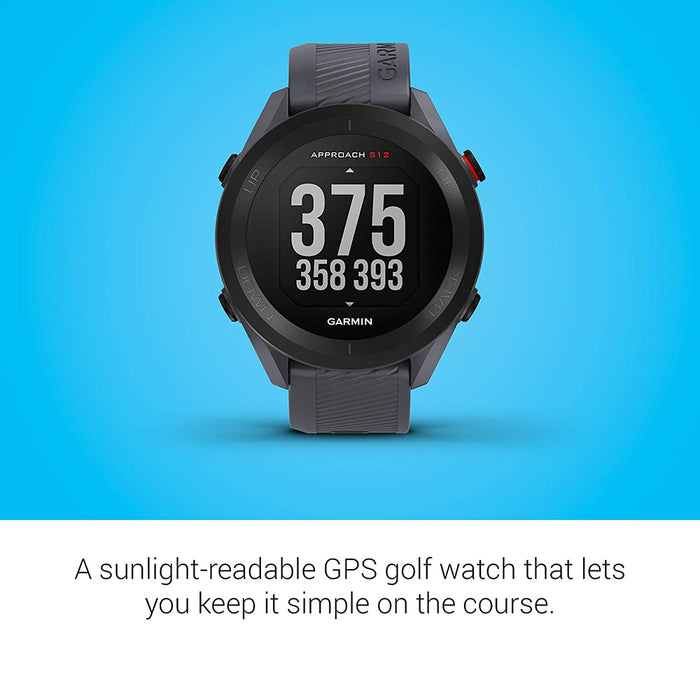 Garmin Approach S12 42k+ Preloaded Courses Easy-to-Use GPS Golf Granite Blue Watch - 010-02472-01