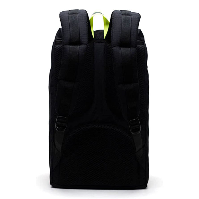Herschel Unisex Black Enzyme Ripstop/Black/Safety Yellow One Size Little America Backpack - 10014-04886-OS