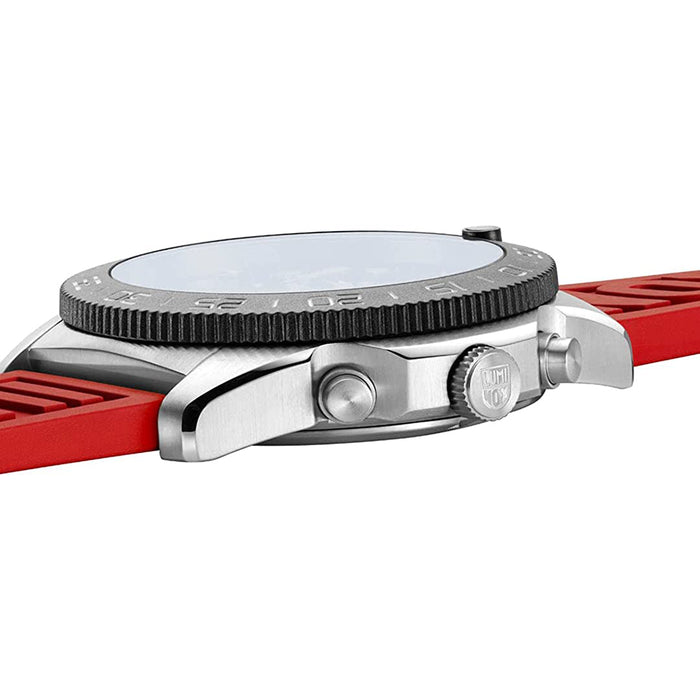 Luminox Men's Black Dial Red Rubber Band Pacific Diver Chronograph Japanese Quartz Watch - XS.3155