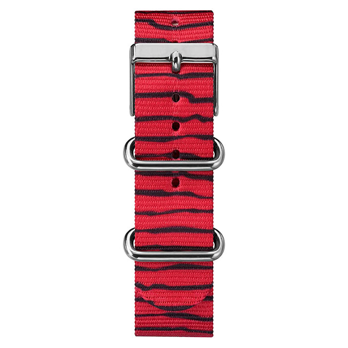 Timex Womens Weekender Peanuts White Dial Red Collection Nylon Band Watch - TW2R41200