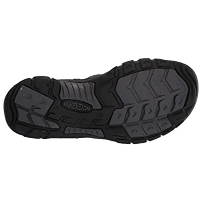 KEEN Men's Newport H2 Black Steel Grey Sandal - 1022252-10