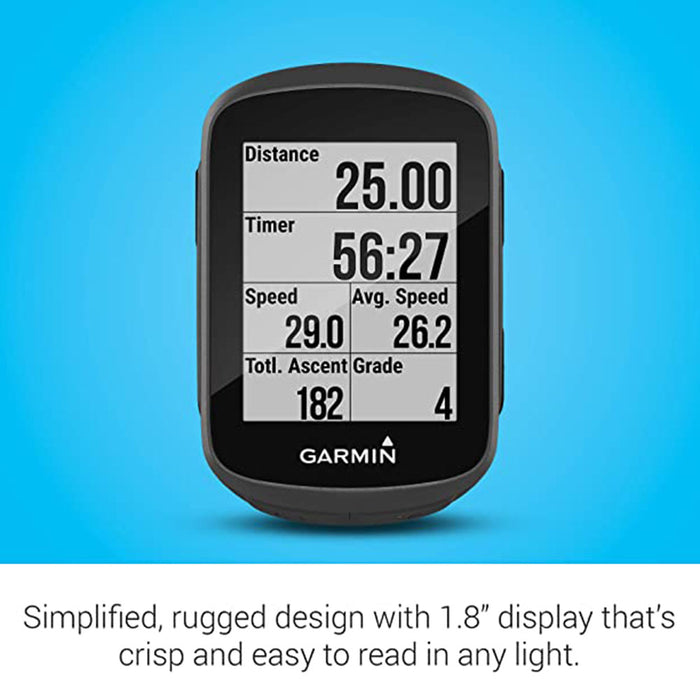 Garmin Edge 130 Plus Download Structure Workouts ClimbPro Pacing Guidance and More GPS Cycling Bike Computer Device Only - 010-02385-00