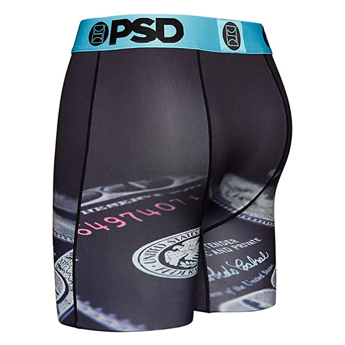 PSD Men's Black Money Moves Boxer Briefs Underwear - 321180033-BLK