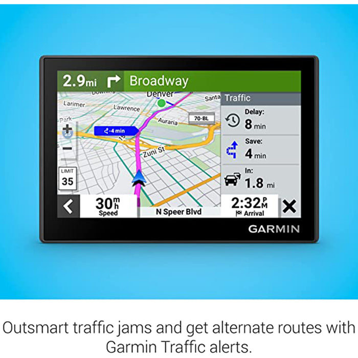Garmin Drive 53 High-Resolution Touchscreen Simple On-Screen Menus and Easy-to-See Map Driver and Traffic Alerts GPS Navigator - 010-02858-01
