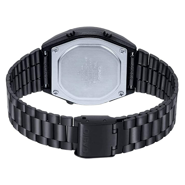 Casio Men's Black Stainless Steel Band Digital Quartz Watch - B640WBG-1BDF