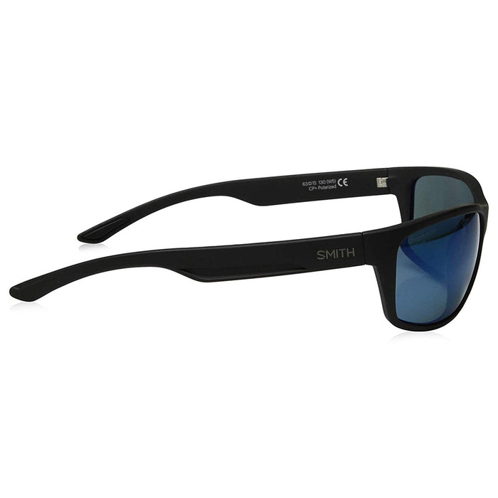 Smith Redmond Unisex Matte Black Frame Blue Mirror ChromaPop Polarized Lens Rectangular Sunglasses - RDRPUGMMB