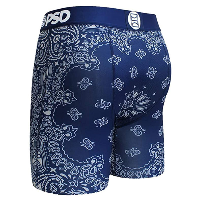 PSD Mens Stretch Wide Band Boxer Brief Bandana Print Breathable Underwear