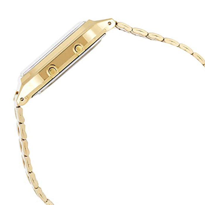 Casio Men's Gold Dial Stainless Steel Band Quartz Watch - AQ-230GA-9DMQ