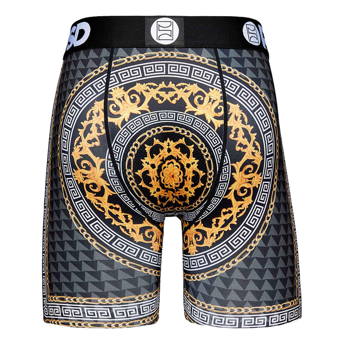 PSD Men's Black Rich Leopard Boxer Briefs Underwear - 422180073-BLK