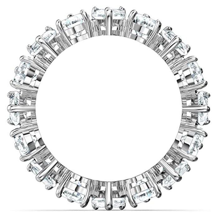 Swarovski Women's White Crystal Stones Rhodium Plated Vittore Pear Shaped Ring - 5572825