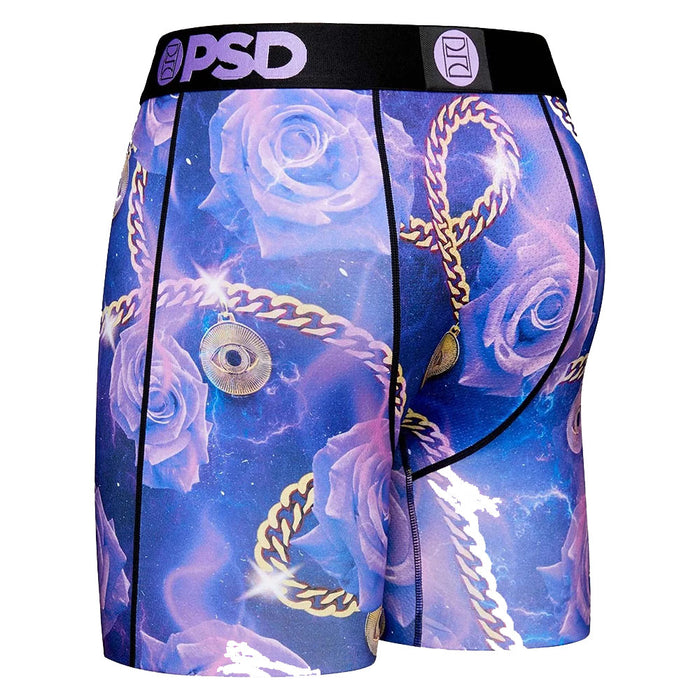 PSD Men's Purple Void Roses Boxer Briefs Underwear - 422180060-PUR