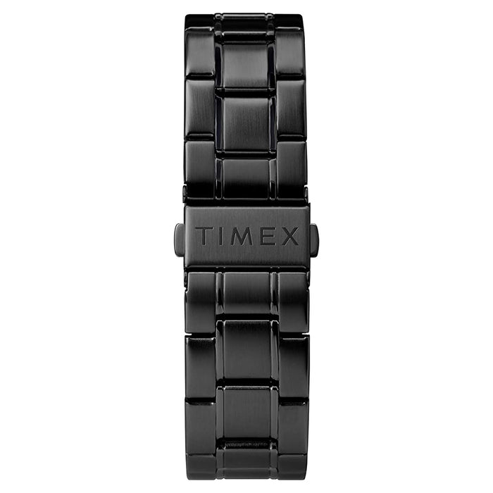 Timex Mens Analogue Black Dial Band Stainless Steel Quartz Watch - TW2T59