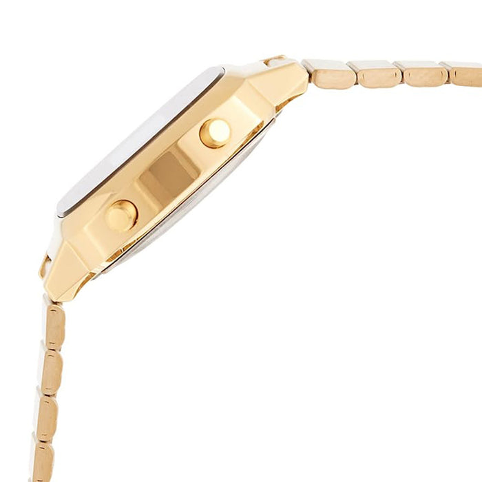 Casio Women's Gold Dial Stainless Steel Band Digital Quartz Watch - LA670WGA-9DF