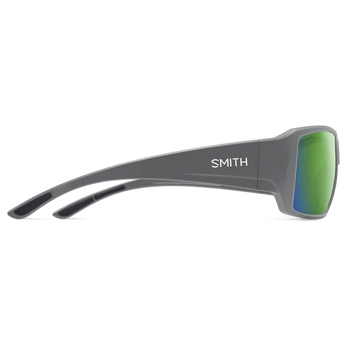 Smith Unisex Matte Cement Frame Chromapop Green Mirror Lens Polarized Guides Choice Performance Sunglasses - 205881RIW57UI