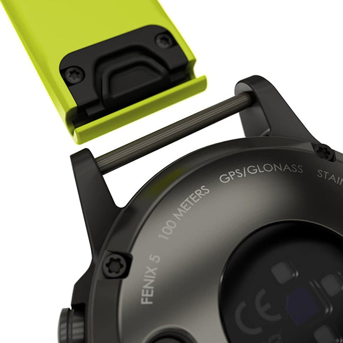 Garmin QuickFit 22mm Wristband Black Silicone Replacement Watch Band - 010-12500-00