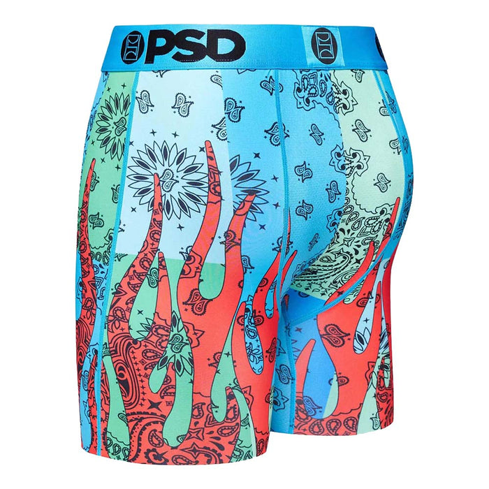 PSD Men's Multicolor Cool Bandana Flames Boxer Briefs Underwear - 322180033-MUL