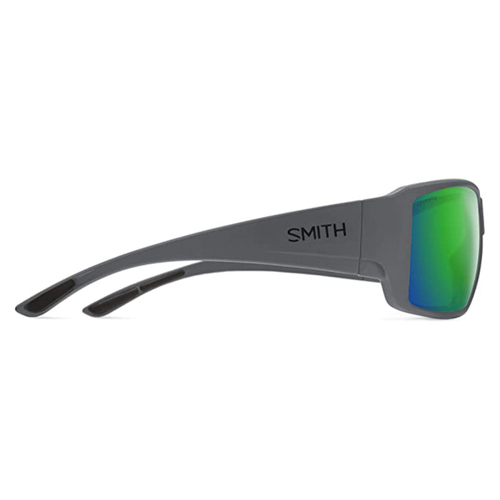 Smith Unisex Matte Cement Frame Chromapop Green Mirror Lens Polarized Guide's Choice Sunglasses - 204947FRE62UI