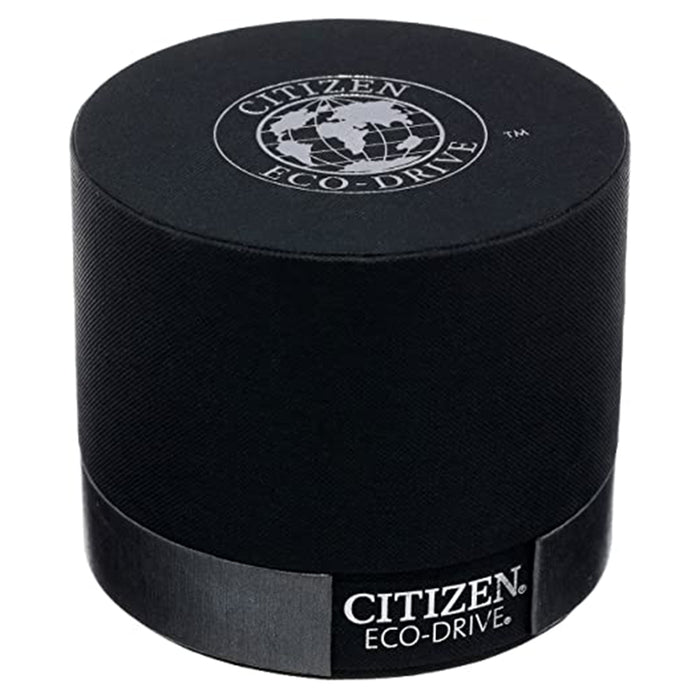 Citizen Womens Eco-Drive Black Dial Silver Band Stainless Steel Japanese Quartz Watch - EW1410-50E