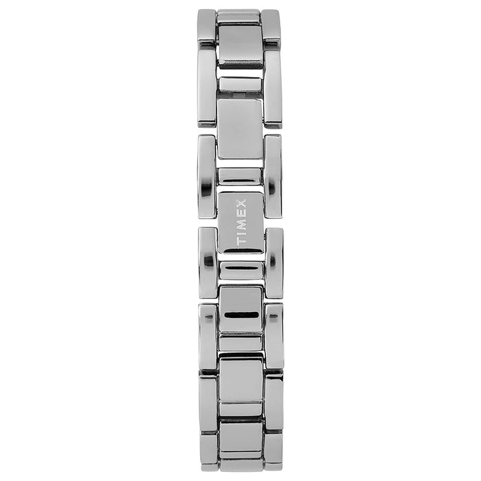 Timex Womens Dress Mother of Pearl Dial Analog Silver Bracelet Swarovski Crystals Watch - TW2T58600