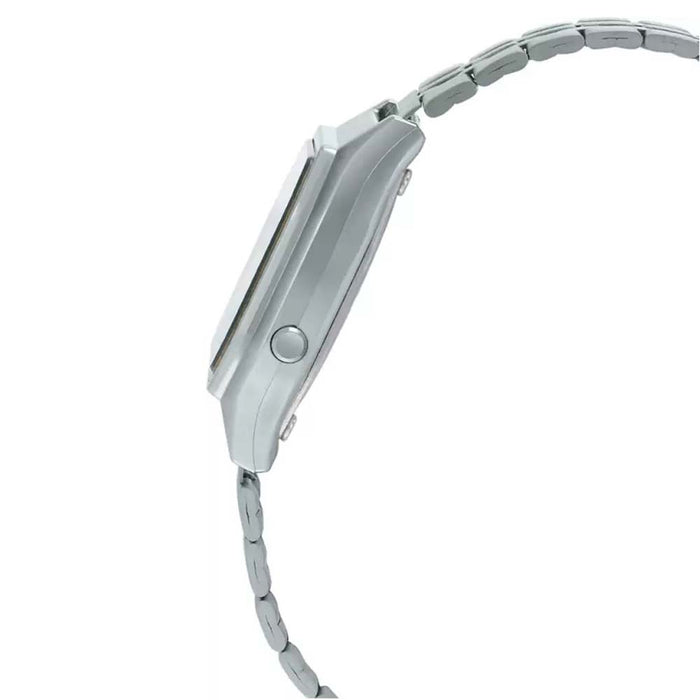 Casio Women's Gray Dial Silver Stainless Steel Band Digital Quartz Watch - LA680WA-2CDF