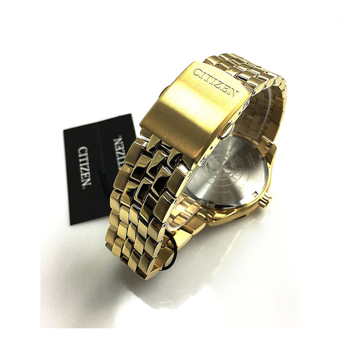 Citizen Mens Gold Stainless Steel Case Gold Stainless Steel Bracelet Watch - BM7252-51E