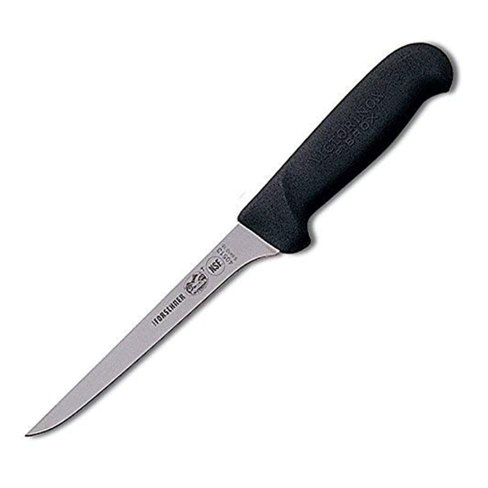 Victorinox Brown Wood Handle High Carbon Stainless Steel Flexible Blade Boning Knife - 5.6413.15
