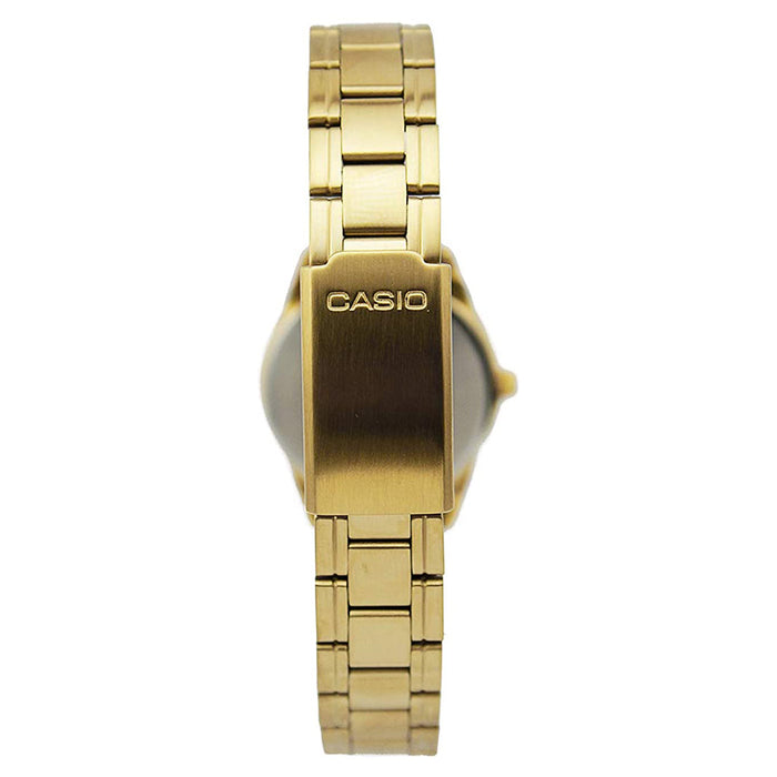 Casio Womens Gold Dial Band Stainless Steel Analog Watch - LTP-V005G-9AUDF