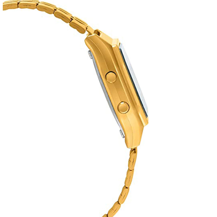 Casio Womens Mid-Size Black Dial Gold Tone Digital Retro Quartz Watch - LA680WGA-1BDF