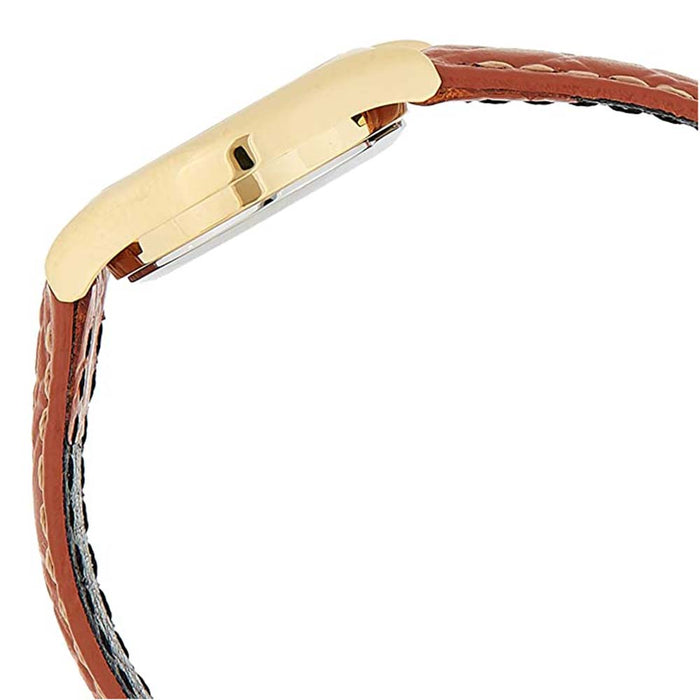 Casio Women's Gold Dial Brown Leather Band Japanese Quartz Watch - LTP-1094Q-9BRDF