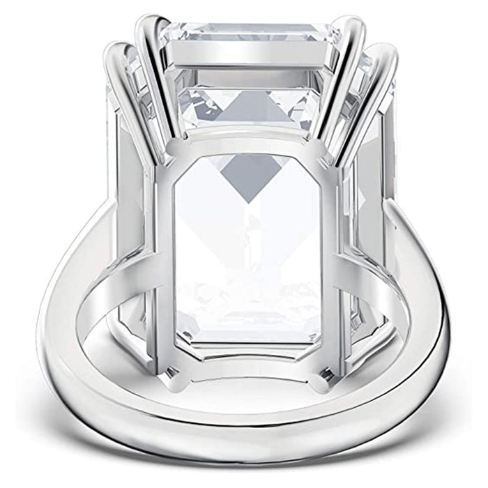 Swarovski Women's White Clear Crystal with Rhodium Finish Large Mesmera Ring - 5610382