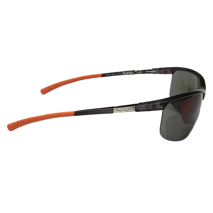 Optics Tension Mens Matte Smoke Semi Frame Grey polycarbonate Polarized Lens Sports sunglasses - S-TEPPGYMS